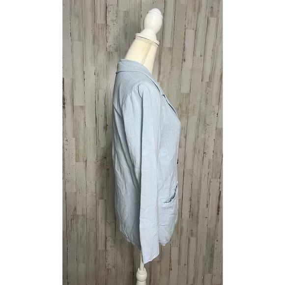 Altar'd State Women's Blazer Size Small Light Blue Double Button Business Jacket - Picture 2 of 5
